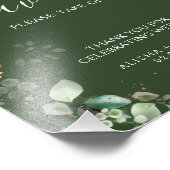 Waldgrüne Gastgeschenke Hochzeiten unterzeichnen Fotodruck (Ecke)