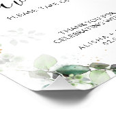 Waldgrüne Gastgeschenke Hochzeiten unterzeichnen Fotodruck (Ecke)