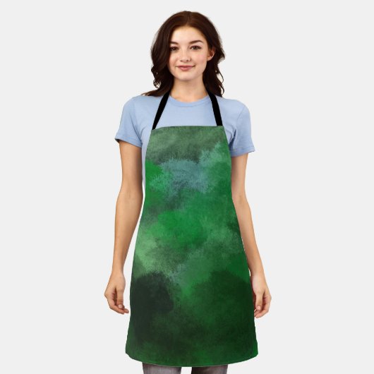 waldgrüne Getränkeküste Schürze (Getragen)