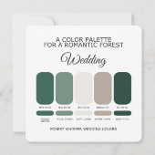 Waldgrüne Hochzeit Farbpalette Karte (Rückseite)