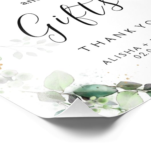 Waldgrüne Hochzeit Fotodruck (Ecke)