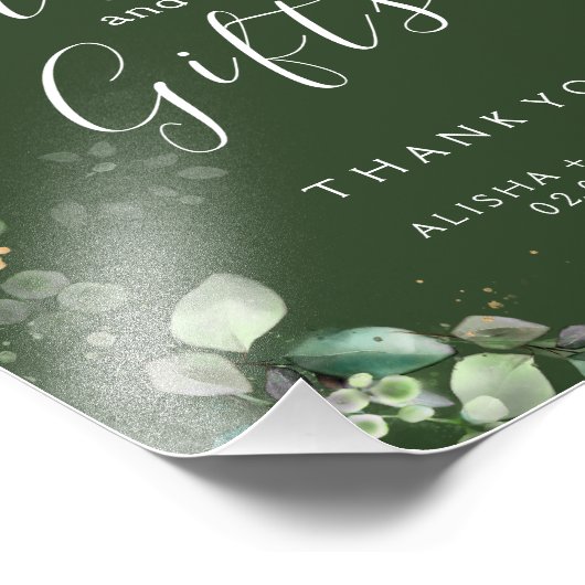 Waldgrüne Hochzeit Fotodruck (Ecke)