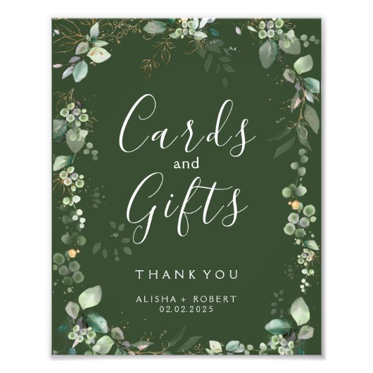 Waldgrüne Hochzeit Fotodruck (Vorne)