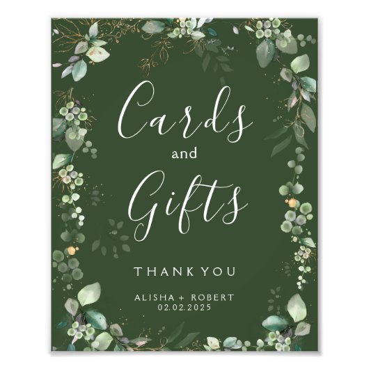 Waldgrüne Hochzeit Fotodruck (Vorne)