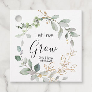 Waldgrüne Hochzeit Lasse Liebe wachsen Pflanze Geschenkanhänger