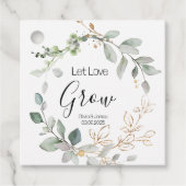 Waldgrüne Hochzeit Lasse Liebe wachsen Pflanze Geschenkanhänger (Vorderseite)