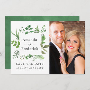 Waldgrüne Hochzeit Save The Date