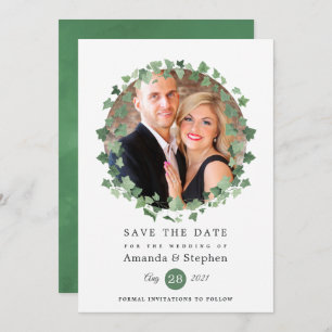 Waldgrüne Hochzeit Save The Date