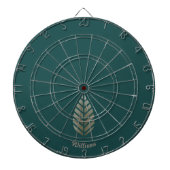 Waldgrüne Kiefernkone aus Kupfer und Platin Dartscheibe (vorne)