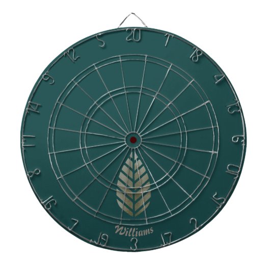 Waldgrüne Kiefernkone aus Kupfer und Platin Dartscheibe (vorne)