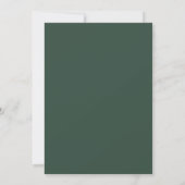 Waldgrüne lebendige florale Hochzeit Einladung (Rückseite)