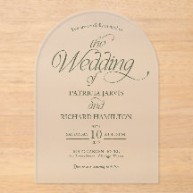 Waldgrüne moderne elegante Bogenhochzeit