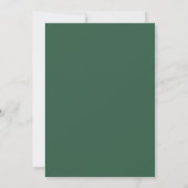 Waldgrüne rosa Pfirsich-Botanical-Hochzeit Einladung (Rückseite)