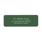 Waldgrüne Rücksendeadresse (Vorne)