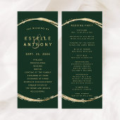 Waldgrüne, rustikale Goldrunde und Hochzeit Programm