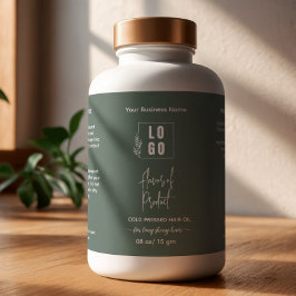 Waldgrüne selbstgemachte 4 OZ Kosmetikflaschen-Eti Rechteckiger Aufkleber