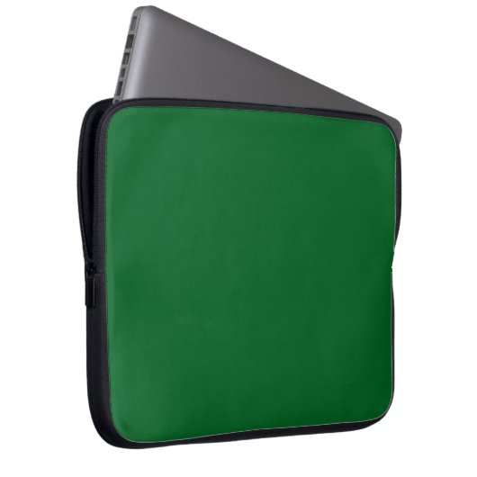 Waldgrüne Solid-Farbe Laptopschutzhülle (Vorne Rechts)
