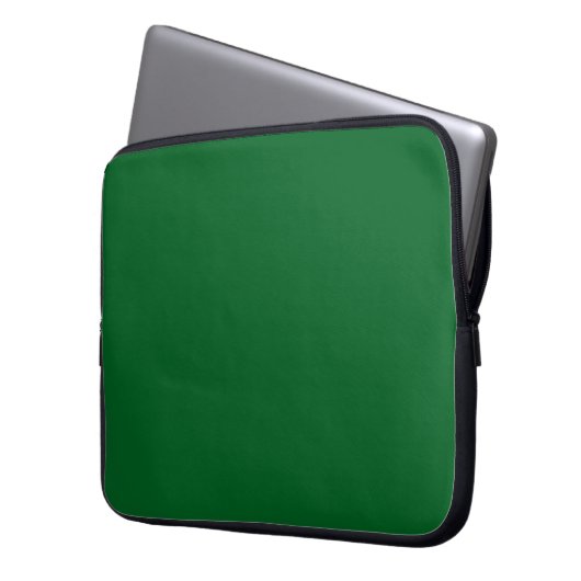 Waldgrüne Solid-Farbe Laptopschutzhülle (Vorderseite Links)