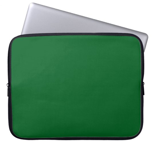Waldgrüne Solid-Farbe Laptopschutzhülle (Vorderseite)