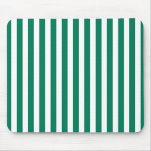 Waldgrüne und weiße Bonbonstreifen Mousepad