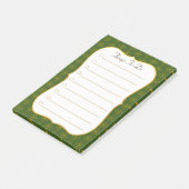 Waldgrüne und weiße Dinge, die man tun kann Post-it Klebezettel (angewinkelt)
