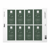 Waldgrüne vertikale selbstgemachte Kosmetik-Etiket (Vorne)