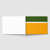 Waldgrüne, weiße Streifen auf goldgelben Streifen Gästebuch (Voll)