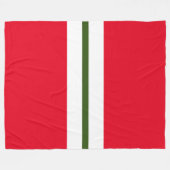 Waldgrüne, weiße Streifen auf hellroten Streifen Fleecedecke (Vorderseite (Horizontal))
