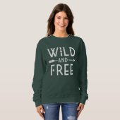 Waldgrüne Wildtiere und frei Sweatshirt (Vorne ganz)