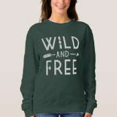Waldgrüne Wildtiere und frei Sweatshirt (Vorderseite)