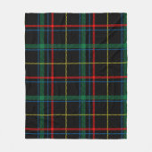 Waldgrüner Blauer Tartan Kariert Fleecedecke (Vorderseite)