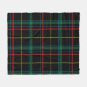 Waldgrüner Blauer Tartan Kariert Fleecedecke (Vorderseite (Horizontal))