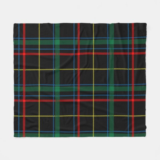 Waldgrüner Blauer Tartan Kariert Fleecedecke (Vorderseite (Horizontal))