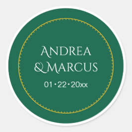 Waldgrüner Kreis Runder Aufkleber