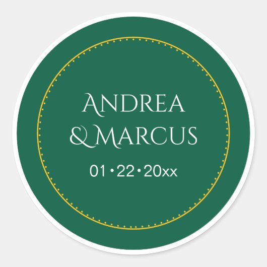 Waldgrüner Kreis Runder Aufkleber (Vorderseite)