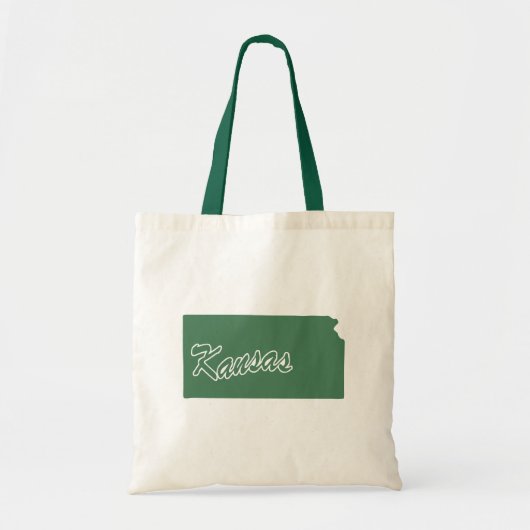 Waldgrüner Staat von Kansas form tote Tasche (Vorne)
