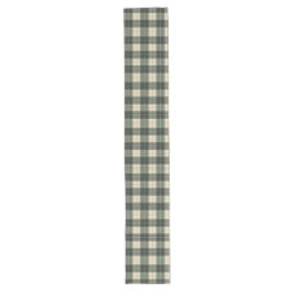 Waldgrüner Tartan-Schneeflocken-Tischläufer Großer Tischläufer