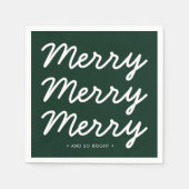 Waldgrüner Urlaub Serviette (Vorderseite)