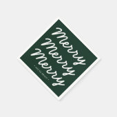 Waldgrüner Urlaub Serviette (Ecke)