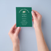 Waldgrünes Blumenhochzeitsprogramm Flyer (Gruppe)