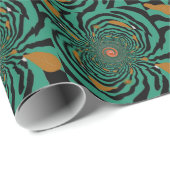 Waldgrünes dimensionales Design Geschenkpapier (Rolleneckpunkt)