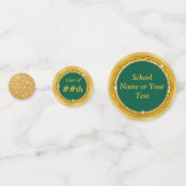 Waldgrünes Gold, Class Wiedersehen Table Decoratio Konfetti (Vorderseiten)