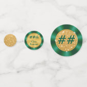 Waldgrünes Gold, Class Wiedersehen Table Decoratio Konfetti (Rückseiten)