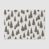 Waldgrünes Kiefernholz-Landmuster Seidenpapier (Vorderseite)