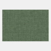 Waldgrünes Leinen Geschenkpapier Set (Vorderseite 3)
