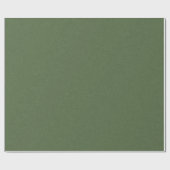 Waldgrünes Leinen-Texturbild Goldrahmen Geschenkpapier (Flach)