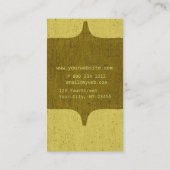 Waldgrünes Monogramm Urban Rustel Visitenkarte (Rückseite)