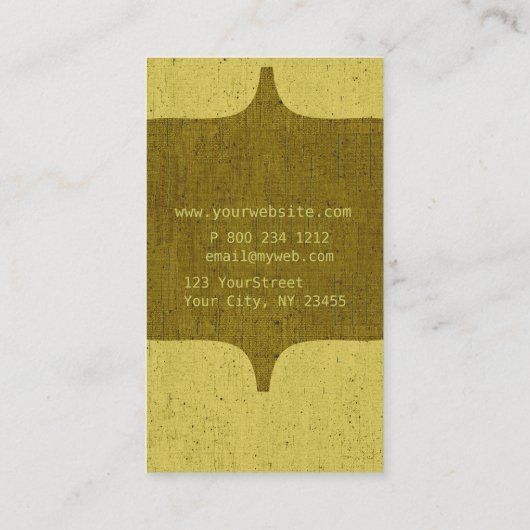 Waldgrünes Monogramm Urban Rustel Visitenkarte (Rückseite)