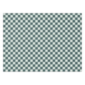 Waldgrünes Moos-Schachbrettmuster Tischdecke (Vorderseite (Horizontal))