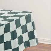 Waldgrünes Moos-Schachbrettmuster Tischdecke (Beispiel)
